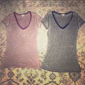 Garage stressed shirts maroon and black